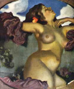 Ruhende M�nade, um 1900