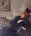 Zur�ckgelehnt sitzende Frau, 1900